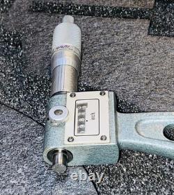 Mitutoyo 193-220 Outside Micrometer 9-10 Mechanical Counter + Wood Case Read