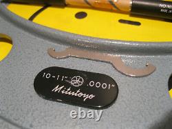 Mitutoyo 193-221 Digit Micrometer 10-11 Carbide. 0001 No Engravings