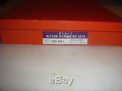 Mitutoyo 193-901 Digit Outside Micrometers, Ratchet Stop, 0-75mm Range, 0.0001