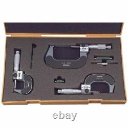 Mitutoyo 193-923 0-3 Mechanical Digital Outside Micrometer Set