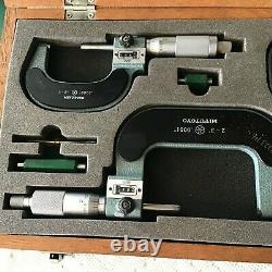 Mitutoyo 193-923 Digit Outside Micrometer Set, 0-3 Range, 0.0001