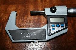 Mitutoyo 1- 2 Digital Micrometer No. 293-712 With Case Inch & Metric