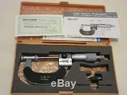 Mitutoyo 204-165 0-2 Digit Outside Micrometer with Case Excellent Condition