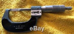 Mitutoyo 222-125 0-1'' Mechanical Digital Blade Micrometer. 0001 Resolution