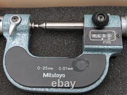 Mitutoyo 226-125 Mechanical DIGIT Outside Micrometer 0 to 25mm Range Ratchet