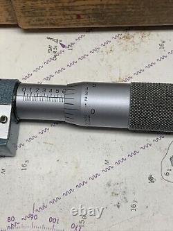 Mitutoyo 226-137 Digit Thread Micrometer 0-1.001 with 4 Anvils Sets. Metric
