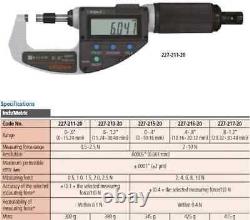 Mitutoyo 227-211-20 Adjustable Force Digial Micrometer 0.6.00005 No Etchings