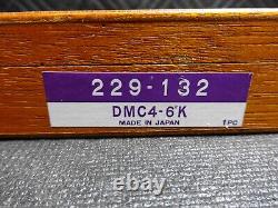 Mitutoyo 229-132 Digital Depth Micrometer DMC4 6 Kit in Wood Storage Case