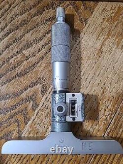 Mitutoyo 229-132 Digital Depth Micrometer DMC 0-6 K. Japan Original Wood Box