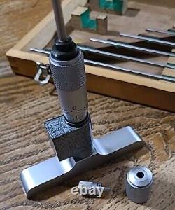 Mitutoyo 229-132 Digital Depth Micrometer DMC 0-6 K. Japan Original Wood Box