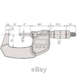 Mitutoyo 25-50mm IP65 Coolant Proof Digital Micrometer 293-181