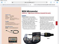 Mitutoyo 293-130-10 Sub-Micron Digimatic Micrometer, 0-1/0-25mm. 000005