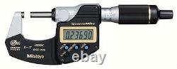 Mitutoyo 293-185-30CERT QuantuMike Digimatic Micrometer, 0-1/0-25mm Range