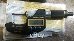 Mitutoyo 293-185-30 QuantuMike Micrometer, 0-1/0-25mm Range, Fast Measure IP65