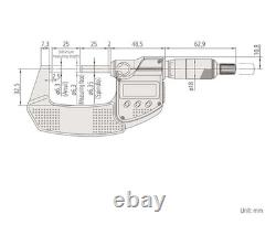 Mitutoyo 293-241-30 Digimatic Digital Micrometer Coolant Proof 25-50mm 0.001mm Mitutoyo 293-241-30 Digimatic Digital Micrometer Coolant Proof 25-50mm 0.001mm