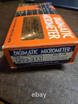 Mitutoyo 293-311 Digimatic Micrometer 0-1 Range 0.001mm Graduation with Case