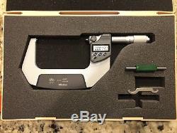 Mitutoyo 293-333 Digital Micrometer 3-4 Range. 00005 Ratchet Stop, SPC with Case