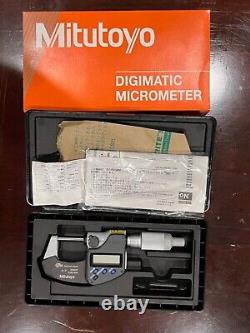 Mitutoyo 293-334-30 Digimatic Micrometer, 0-1/0-25mm Range. 00005/0.001mm