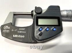 Mitutoyo 293-335 Digimatic Micrometer, 0-1/0-25mm Range. 00005/0.001mm