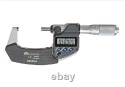 Mitutoyo 293-336-30 Digital Micrometer, 1-2, Friction Thimble, SPC Machinist Tool