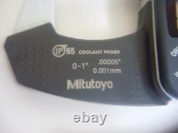 Mitutoyo 293-340-30 / 0-1 IP65 Electronic Coolant Proof Micrometer / Calibrated