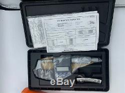 Mitutoyo 293-340-30 Digimatic Digital Micrometer Cert, Ratchet Thimble, 0 to 1