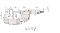 Mitutoyo 293-340-30 Digital Micrometer 0-1 Range, 0.00005 Resolution