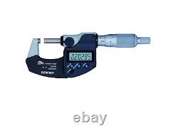 Mitutoyo 293-340-30 Digital Micrometer, Inch/Metric, Ratchet Stop, 0-1 0-25.4mm