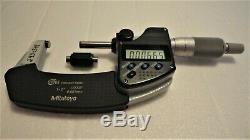 Mitutoyo 293-341-30, 1-2 Digital Micrometer, Ip65.00005, Ratchet Thimble