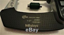 Mitutoyo 293-341-30, 1-2 Digital Micrometer, Ip65.00005, Ratchet Thimble