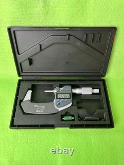 Mitutoyo 293-341-30 Coolant Proof Digimatic Micrometer IP65, 1-2in, Ratchet Stop