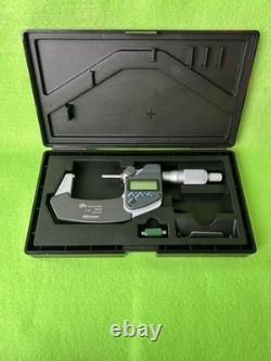 Mitutoyo 293-341-30 Coolant Proof Digimatic Micrometer IP65, 1-2in, Ratchet Stop