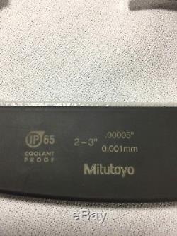 Mitutoyo 293-342, 2- 3 Digital Outside Carbide Faced Micrometer. 00005