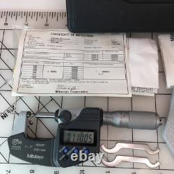Mitutoyo 293-344 / 293-346 IP65 Digital Outside Micrometer Sets 0-1 / 2-3