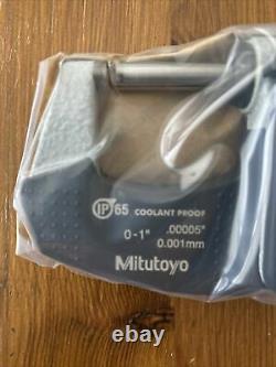 Mitutoyo 293-344-30 0-1 0-25mm Digimatic External Micrometer IP65 Coolant Proof