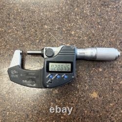 Mitutoyo 293-344 Digimatic Micrometer, 0-1/0-25mm Range. 00005/0.001mm L41