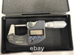 Mitutoyo 293-344 Digimatic Micrometer, 0-1/0-25mm Range. 00005/0.001mm withCase