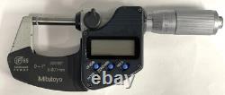Mitutoyo 293-344 Digimatic Micrometer, 0-1/0-25mm Range. 00005/0.001mm withCase