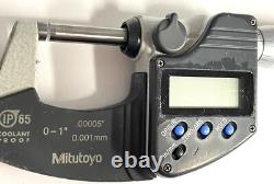 Mitutoyo 293-344 Digimatic Micrometer, 0-1/0-25mm Range. 00005/0.001mm withCase