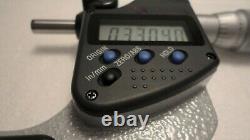 Mitutoyo 293-346-30, 2-3 Digimatic Micrometer, Ip65.00005, Ratchet Thimble