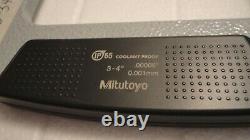 Mitutoyo 293-347-30, 3-4 Digital Micrometer, Ip65.00005, Ratchet Thimble