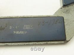Mitutoyo 293-347-30 Digimatic Micrometer 3-4 Range. 00005 Ratchet Stop SPC Data
