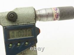 Mitutoyo 293-347-30 Digimatic Micrometer 3-4 Range. 00005 Ratchet Stop SPC Data