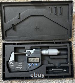 Mitutoyo 293-348 0-1 Digital Micrometer Ip65.0005 Grad Coolant Proof