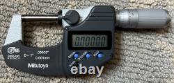 Mitutoyo 293-348 0-1 Digital Micrometer Ip65.0005 Grad Coolant Proof