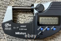 Mitutoyo 293-348 0-1 Digital Micrometer Ip65.0005 Grad Coolant Proof