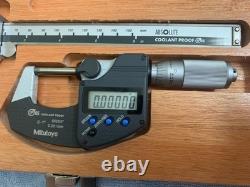 Mitutoyo 293-348-30 & 500-672 Digital Micrometer & Caliper Set