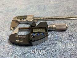 Mitutoyo 293-348-30 & 500-672 Digital Micrometer & Caliper Set