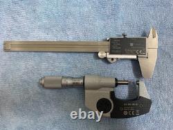 Mitutoyo 293-348-30 & 500-672 Digital Micrometer & Caliper Set