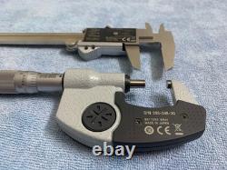 Mitutoyo 293-348-30 & 500-672 Digital Micrometer & Caliper Set